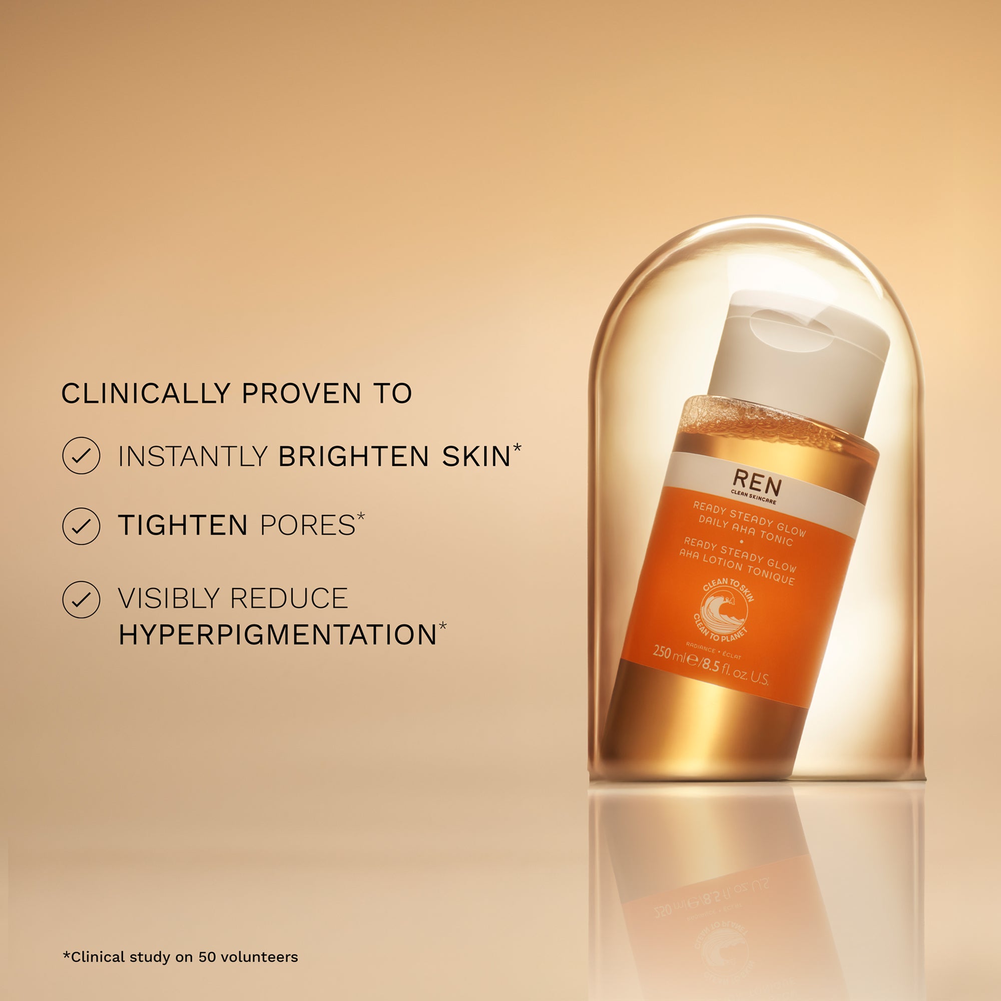 ren glow tonic is clinically proven to instantly brighten skin, tighten pores and visibly reduce hyperpigmentation