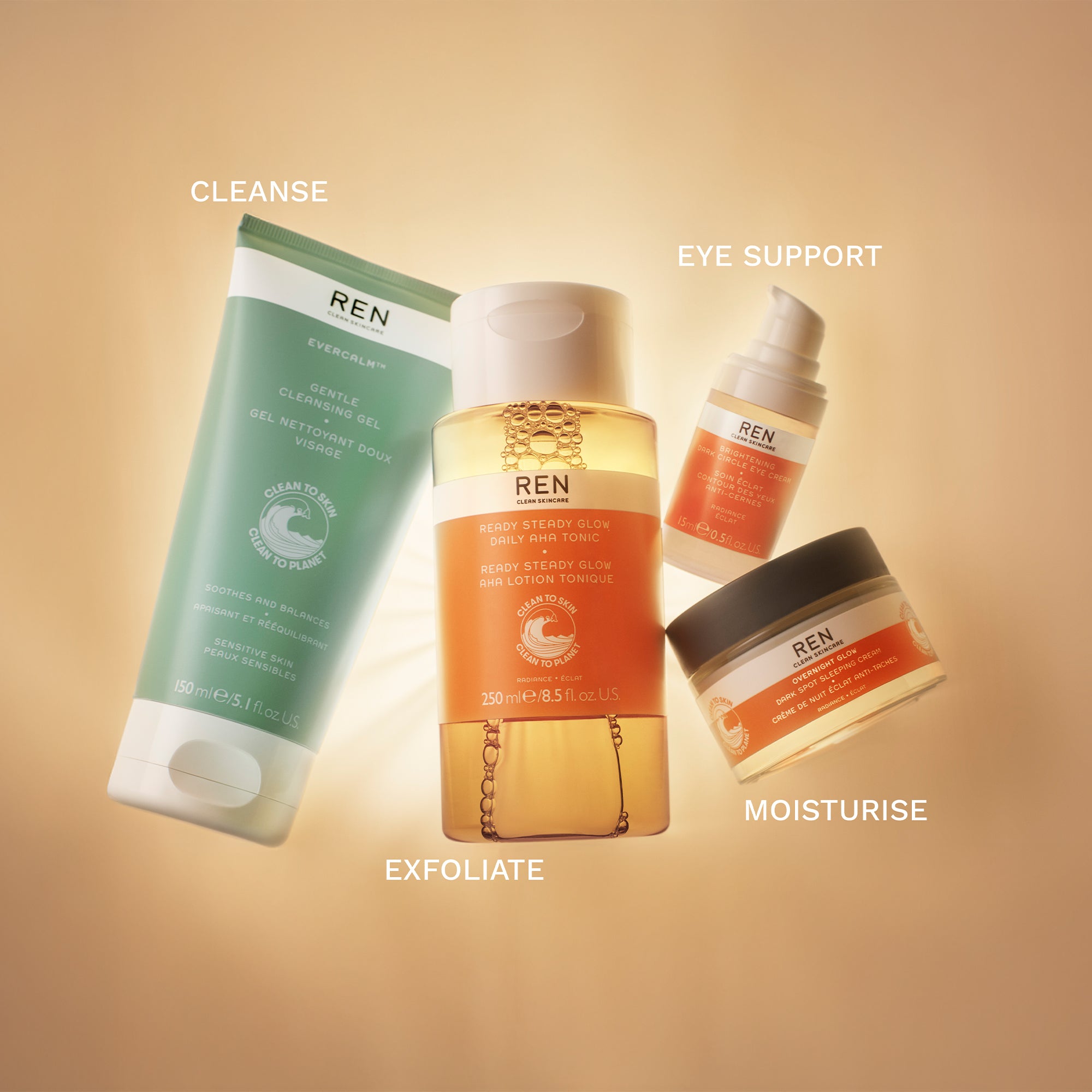 a 4 step routine for brighter skin